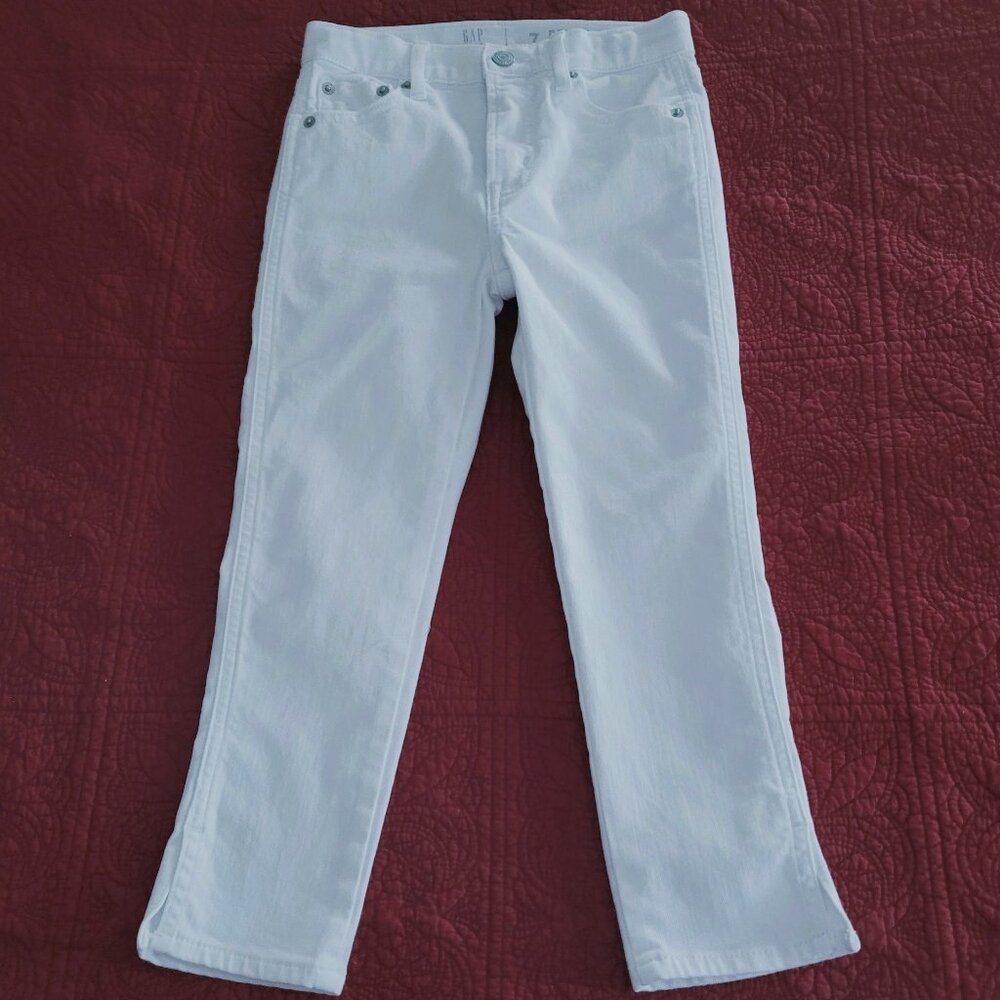 Gap White High-Waist Slim Ankle Jeans 7